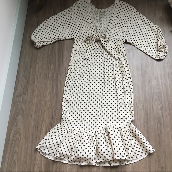 NWT TiMo Polka Dot Bubble Crepe Midi Dress - Picture 8 of 16